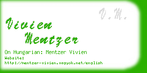 vivien mentzer business card